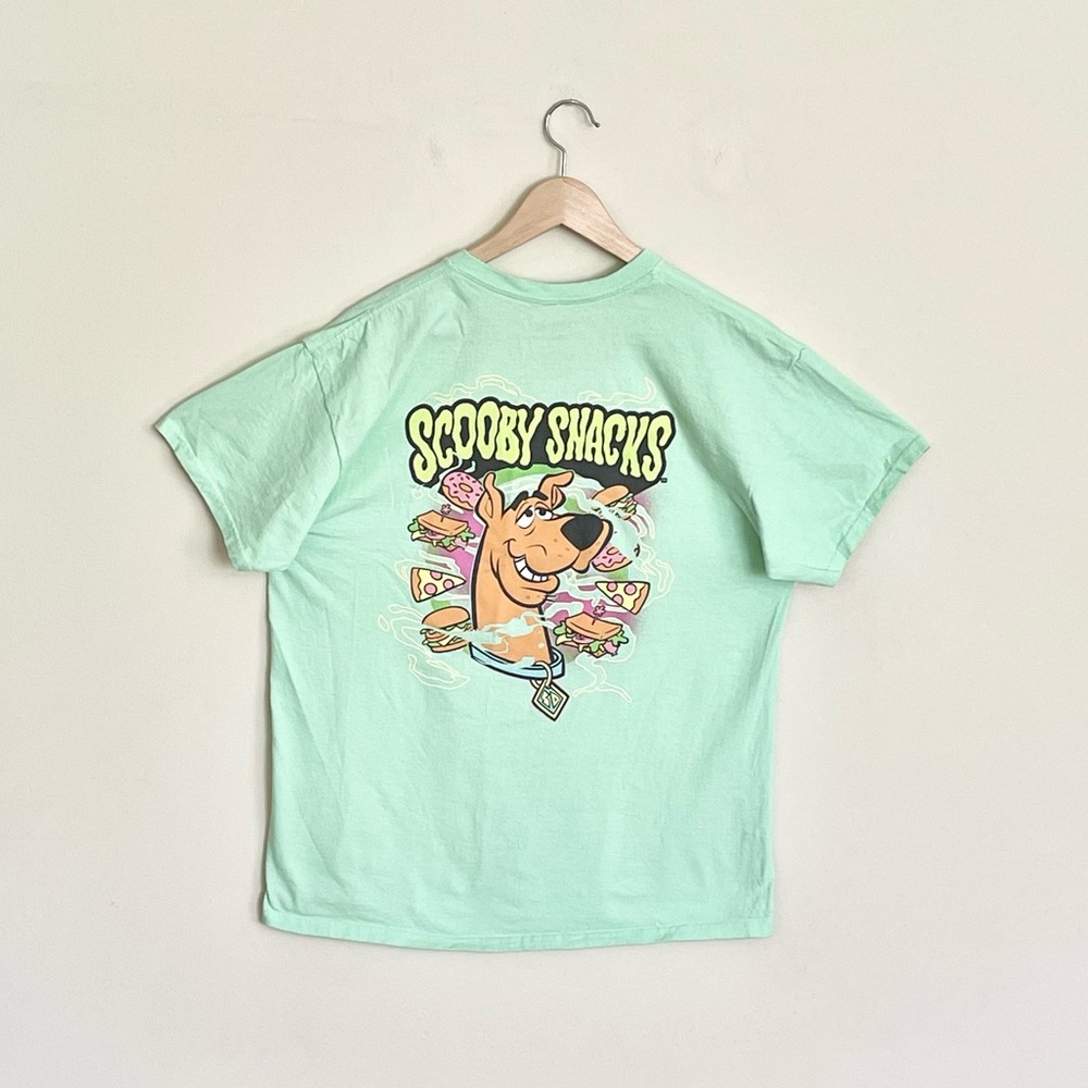 Scooby-Doo! Scooby Snacks Graphic Neon Green T Shirt Adult size Large